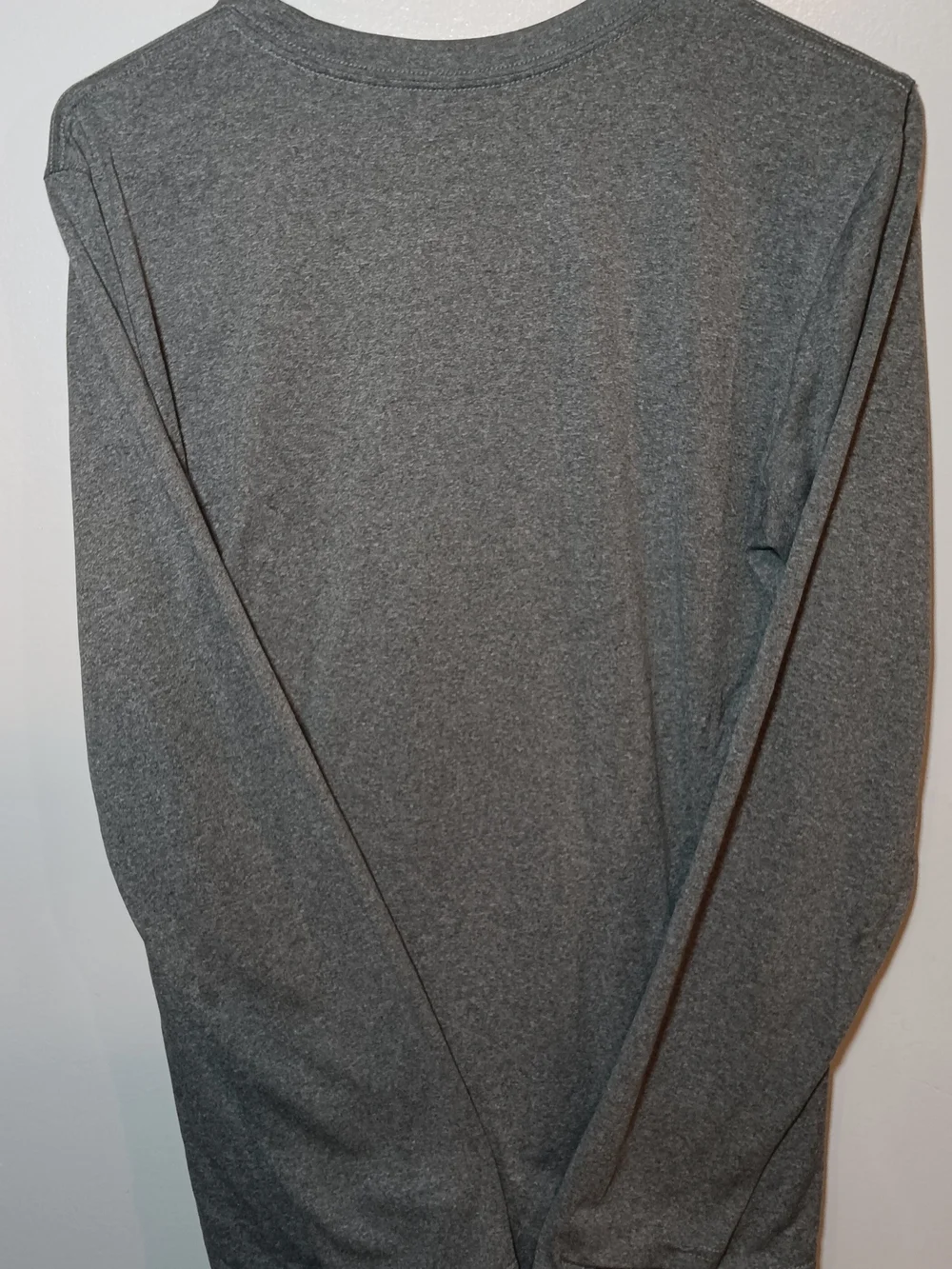 Nike Gray Long Sleeve Dri-FIT Shirt with Red American Patch